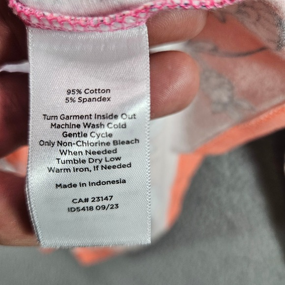 Talbots Womens Size S Pink Paisley 3/4 Sleeve Cotton Spandex Tee Shirt - Picture 4 of 8